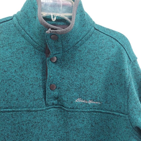 eddie bauer green fleece pullover size medium mens - Picture 3 of 10